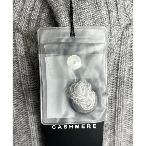 1-14 QI CASHMERE NWT Men's Cardigan Button Down Gray XXL - Picture 14 of 14